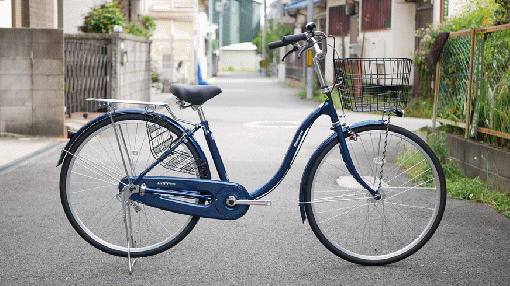 【一般自転車】ハッピーライフ　26インチ　(インクブルー)