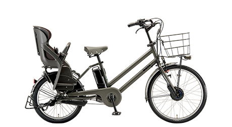 【電動自転車】ビッケ グリ dd 2023年モデル　(チャイルドシートクッション付き)